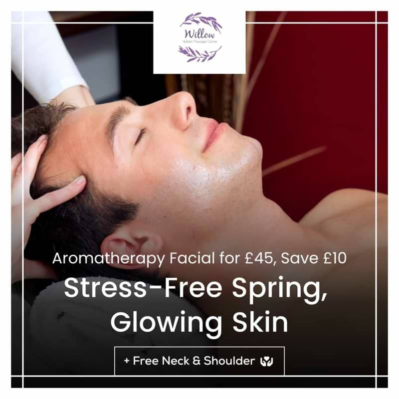 Stress free spring glow with our march Aromatherapy Facial